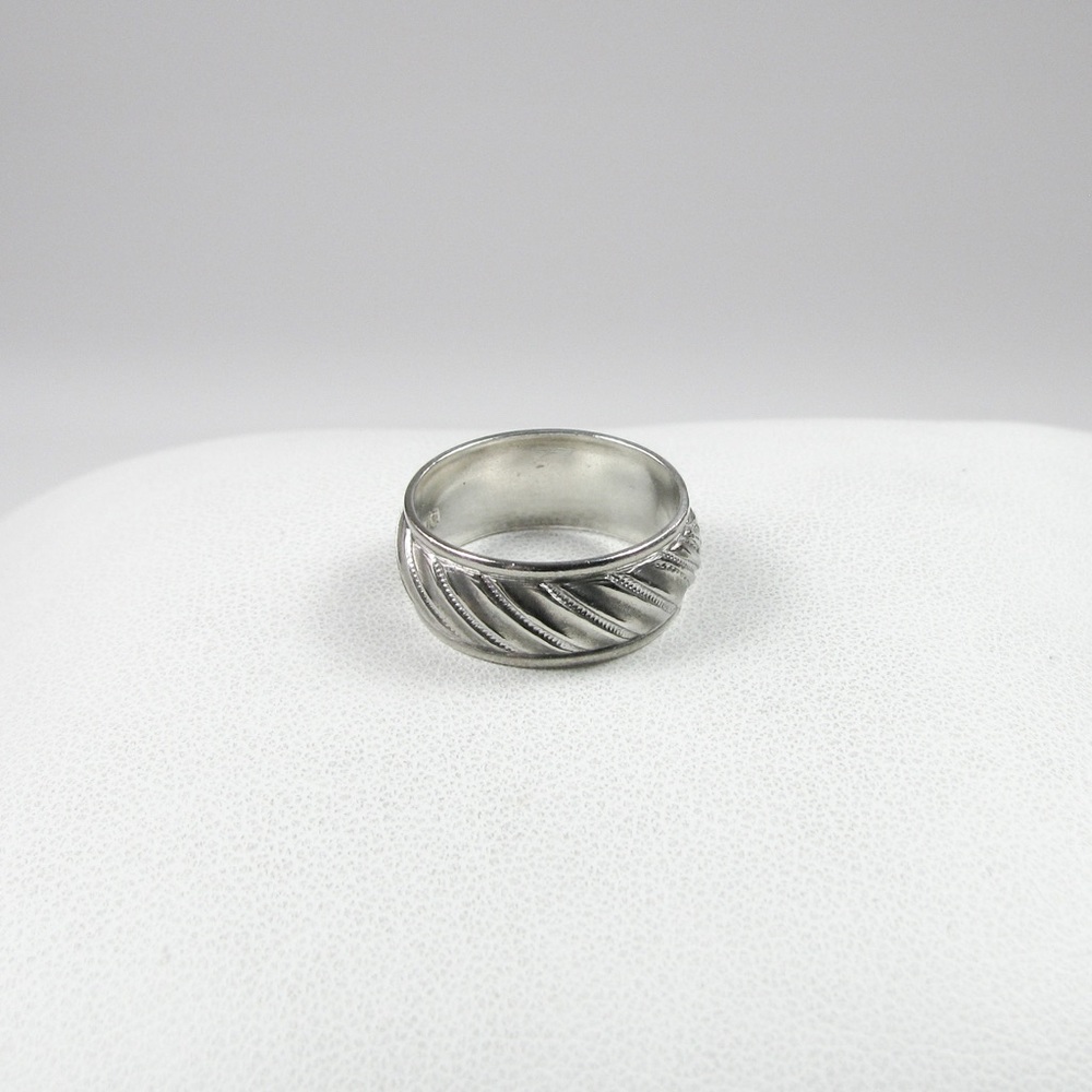 Vintage Sterling Silver Cigar Band Ring